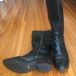 Cole Haan Nike Air black leather tall boots
